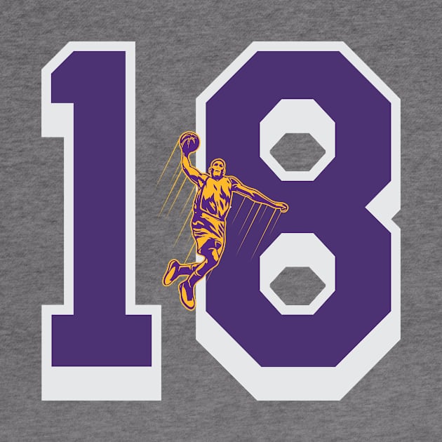 lakers number 18 by Basketball-Number